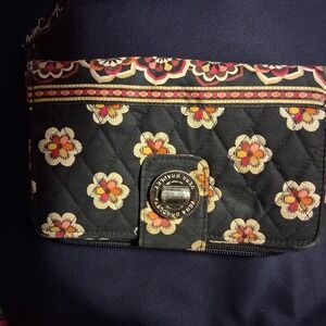 Vera Bradley Turnlock Clutch Wallet Pirouette 7.5 x 4.5 GUC